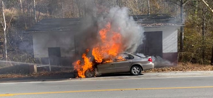 Car fire 421