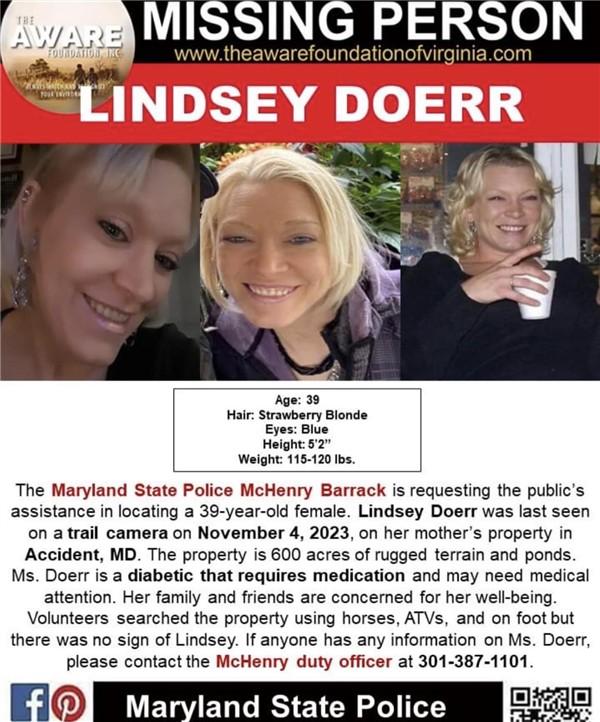 Lindsey Doerr missing poster MD